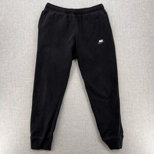 Nike Club Fleece Jogger Sweatpants Men Medium Black Tapered Athletic Athleisure